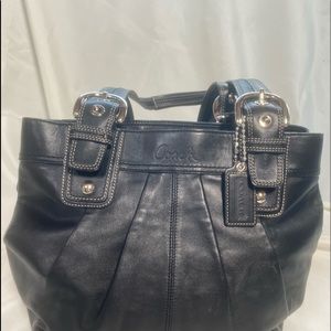 Coach leather satchel handbag